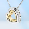 Pendant Necklaces Heart Necklace Women Silver 18K Gold Plated Designer Jewelry Crystal Pendants Jewellery Valentine039s Day A6600538