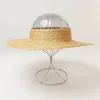 Letnie puste top okrągłe czapki słoneczne dla kobiet eleganckie szerokie duże brzegi słomy hat swobodne panama czapki ochronne UV Sombrero 240125