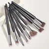 Makeup Brushes SAIANTTH Classic 8pcs Wooden Handle Silver Black Set Eyeshadow Brush Foundation Small Fan Cosmetic Tools