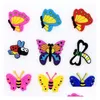 Accesorios de piezas de zapatos Colorfs Butterfly Clog Charms Garden Shoecharms Hebilla Pulsera Pulsera Decoración Regalo Drop Entrega Ottrn