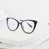 Zonnebril Anti-blauw licht blokkerende bril Metaal Cat Eye-frame Dames Decoratieve luxe ontwerper Retro transparante bril voor dames