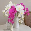 Dekorativa blommor 9heads 100 cm Artificial Butterfly Orchid Moth Orchids Fake Home Decor Wedding Decoration Flores Artificiales