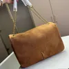 Kedja axelväskor designer jamie väska tote mocka crossbody paljett handväska läder svart handväska kvinnor senaste mode den