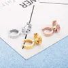 Bijoux boucles d'oreilles en argent pour femmes, magnifiques boucles d'oreilles Huggie cerceau plaqué or en acier inoxydable, luxe tendance Gua