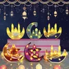 2024 Musulmano Ramadan Decor Ornamento EID Mubarak LED Festival Luce notturna Eid Al Adha Regalo Gurban Decorazione per la casa 240124