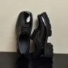 5.5 Cm Height Patent Mens Derby Handmade Genuine Leather 2024 Elegant Black Italian Dress Social Shoes Man