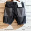 Pantalones cortos para hombres Pantalones cortos de mezclilla Verano para hombres Todos coinciden con bolsillos con bloques de color Versión coreana delgada Pantalones rectos de cinco puntos en negro y gris Tendencia J240124