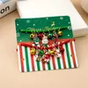 Corrente na moda natal vermelho verde trançado pulseira bonito papai noel boneco de neve elk sinos encantos pulseira para mulheres ano novo jóias giftl24