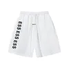 Shorts Heren Shorts Heren Korte Heren Designer Katoen Ontspannen Letter Knielengte Man Zomer Mode Casual Trekkoordbroek