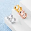 Bijoux boucles d'oreilles en argent pour femmes, magnifiques boucles d'oreilles Huggie cerceau plaqué or en acier inoxydable, luxe tendance Gua