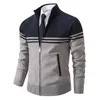 Cardigan d'hiver pour hommes épaissi chaud col debout Cardigan veste de haute qualité Cardigan tricoté pour hommes veste Cardigans 3xl 240123