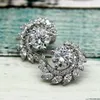 Stud Earrings CAOSHI Luxury Delicate With Brilliant Zirconia Fashion Lady Wedding Ceremony Accessories Silver Color Jewelry Gift