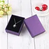 Charm Cardboard Jewelry Box 7x9cm Necklace Earrings Bracelets Boxes Big Paper Gift Packaging with Black Sponge Can Personalized