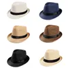 Berets unisex kobiety mężczyźni moda lato swobodna modna plaża słomy panama jazz hat cowboy fedora czapka