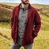 JACKETOWN s-5xl свитер модный мужской кардиган с v-образным вырезом свитера куртка трикотажные мужские свитера больших размеров с пуговицами 240124