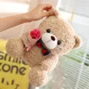 25 cm Kawaii Câlin Bouquet Ours En Peluche Doux Noeud Papillon Ours Poupée Pour Enfants Remplissage Animal Saint Valentin Fille Cadeau Osos De Peluches 240124