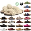 مفضلة Birkinstocks Slippers Birkinstock Mens Womens Sliders مصمم للنساء المتسكعون سهلة الرغوة شرائح من جلد الغزال المصمم من جلد الفراء أحذية في الهواء الطلق