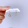 Hoop Earrings Trendy Small Pendant Huggie For Women Gold Color Plated Cubic Zircon Jewelry