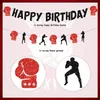 Cheereveal boxe décorations de fête d'anniversaire Match thème joyeux bannière pour garçons hommes Boxer fournitures 240124