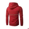 Men'S Hoodies Sweatshirts Pure Cotton Solid Mens Hooded Fleece Hoodie Sweatshirt Simple Brand Casual Men Long Sleeve M-Xxl Drop De Dhf2F