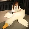 50-190 cm Big White Goose Plush Toy Giant Duck Doll mjuk fylld Animal Goose Sleeping Pillow Soff Cushion Födelsedagspresent till barn 240123