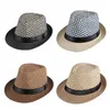 Boinas Sombrero de paja de color caqui Hombres Gorras de Panamá Estilo de verano Sol Playa Vacaciones Sombreros masculinos clásicos y Trilby para hombre