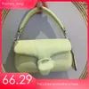 Классический дизайн с подушками, женская сумка, белая мягкая сумка-тоут с клапаном, дизайнерская модная маленькая кожаная сумка через плечо, женская сумка