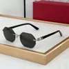 Solglasögon 2024 Rimless för män och kvinnor Universal Classic UV400 Design stilig unik