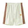 Men's Shorts Apricot Needles Butterfly Embroidery Good Quality Stripe Webbing Mens Womens Shorts Loose AWGE Elastic Waist Breeches J240124