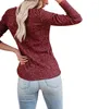 Women's T Shirts Chest Buttoned Casual Long Sleeve T-shirt Women