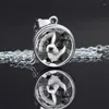 Pendentif Colliers Mignon Pet Collier Sphérique Verre Chien Noir Et Blanc Cou Suspendu Bijoux Simple À La Mode