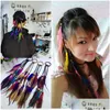 Other Ethnic Style Hairband Hair Rope Bohemian Colorf Feather Ring Fashion Wig Hand Woven Accessories Wholesale Drop Delivery Jewelry Dhh9L