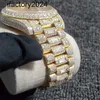 Ap Watch Diamond Moissanite Iced Out può superare il test 2023 Full Diamonds Pass Test Eta 3255 Movimento meccanico in oro giallo Orologi di lusso di alta qualità La scatola include