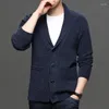Men's Sweaters Autumn Korean Version Of V-neck Sweater Men Thick Casual Knit Cardigan Jacket 10