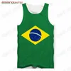 Canotte da uomo Hot New Brazil Flag Canotta unisex Canotta estiva da uomo Canotte casual Moda Brasil 3DPrint Senza maniche Gilet da allenamento per palestra Personalizzato S-6XLL240124