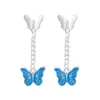 Dangle Oorbellen Delicate Vlinder Kwastje Voor Vrouwen Meisjes Koreaanse Mode Insect Hanger Studs DIY Sieraden Accessoires Geschenken