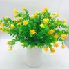 Faux Floral Greenery 7 canes Eucalyptus Camellia Artificial Flower Fake Plastic Anti-sun wedding decoration artificial plant YQ240125