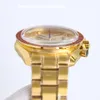 贅沢18kローズゴールドムーンウォッチメンズウォッチ3861マニュアル巻きクロノグラフムーブメントサファイアクリスタルデザイナークラシック腕時計42mm