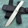 Ny T4000s Survival Straight Knife N690 titanbeläggning Tanto Blade Full Tang Gummiplasthandtag Fixade bladknivar med nylonhölje