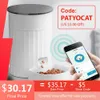 Distributore automatico di cibo per gatti 3L WiFi / pulsante Dispenser intelligente di cibo secco per gatti Registrazione dei tempi di alimentazione Dispenser automatico di cibo per gatti USB