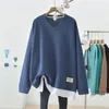 Kvinnors hoodies mode pullover koreansk tröja v-hals casual street stil vacker topp höst plus size pullovers kläder