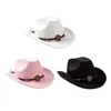 Boinas de chapéu de cowboy casual PO Props Big Brim Solshade Cosplay Sun Hats Dress Dress Fantaspume para adultos pescando camping viagens de caminhada