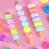 Pens 12 set/lot Macaron Football Ice Cream Blocks Highlighter Cute Drawing Painting Marker Pen School Supplies Stationery wholesale