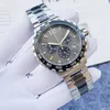 Luksusowy zegarek Mężczyźni 44 mm Multi Funkcjonalny Kwarc Ruch ze stali nierdzewnej gumka Projektant opaski ze stali nierdzewnej Automatyczne luminescencyjne Sapphire Men Watch