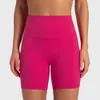 Lu Align 6 Align Inch Inseam Shorts de treino de cintura alta amanteigados, macios e elásticos, shorts de motociclista para fitness, academia, roupas atléticas, mulheres, ioga, Lu Lemon LL 2024