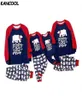 Urso impressão pijamas de natal pai mãe crianças roupas toppants família combinando roupa 2021 natal pijamas conjuntos bebê macacão h1014751503