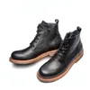 Elegant British Style Mens Ankle Boots Genuine Leather Designer 2024 New Fashion Casual Business Social Shoes Man