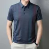 Polo da uomo Streetwear Moda Uomo Polo a righe Estate Abbigliamento maschile T-shirt basic Business Casual Manica corta Versatile Top larghi