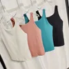 Lu Align U Gilet d'entraînement à dos profond Débardeurs de gymnastique Sensation nue Fitness Sport Chemises sans manches avec soutien-gorge intégré Top Active Wear Yoga Lu Lemon LL 2024