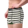 Underpants Forest Green Stripes Breathbale Panties Male Underwear Print Shorts Boxer Briefs